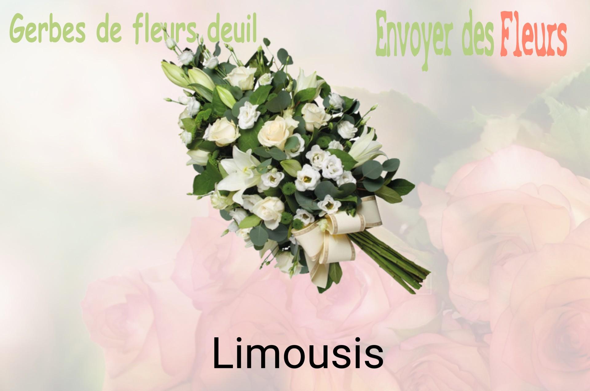 Gerbe de fleurs de deuil livrée à Limousis